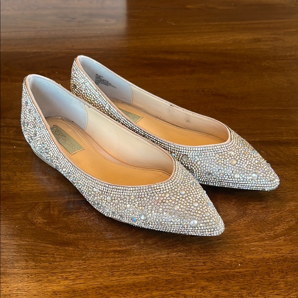 Blue by Betsey Johnson Rhinestone Embellished Flats